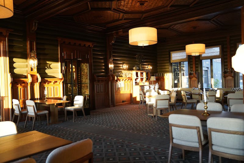 Warm and inviting main dining hall at Punch Pizza Minneapolis